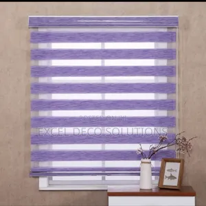 Zebra Blinds With Built-in Valance Cover