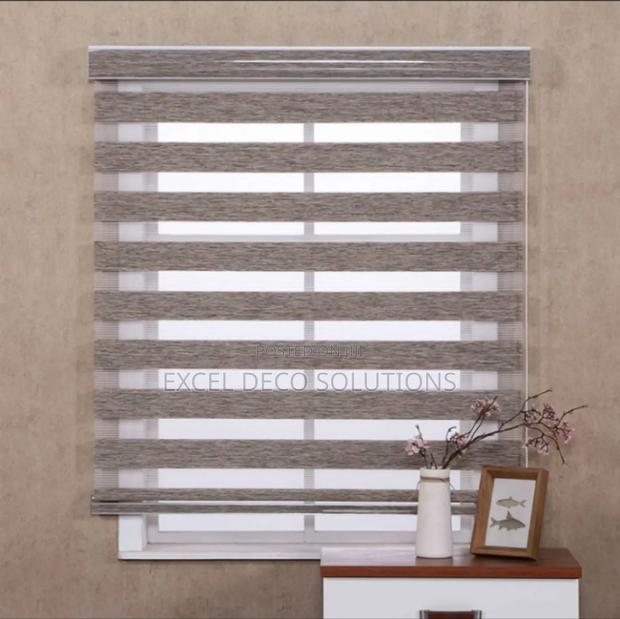 Zebra Blinds With Side Channel Tracks - main view