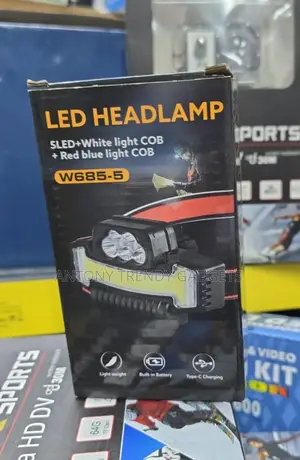 W685-5 Rechargeable Headlamp – 5 Led + Multi-cob Modes