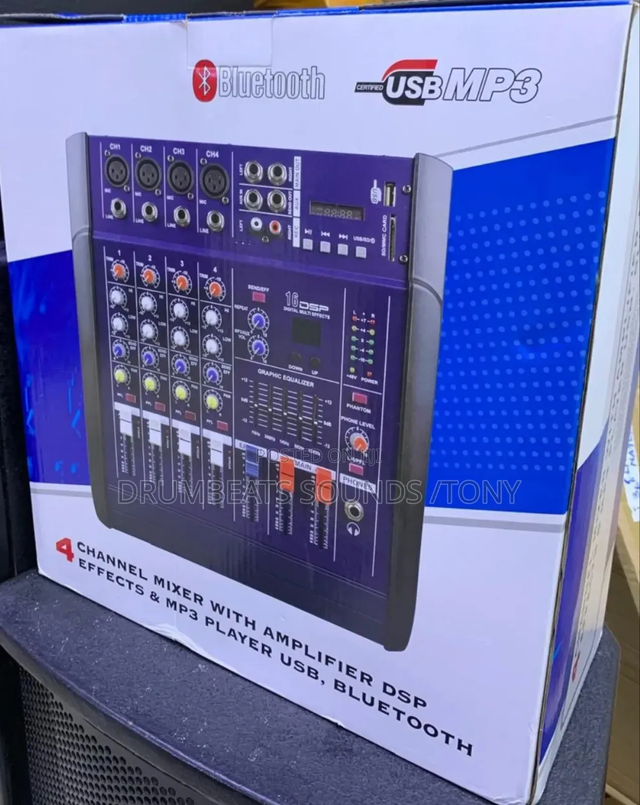 4 Channel Professional Powered Mixer
