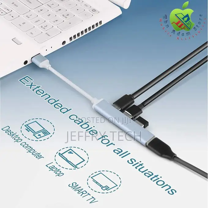 Type-C to Usb 3.0, 4 Ports Hub Jh-112 Aluminum Alloy Lightwe