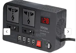 300w Car Inverter With 4 Usb Charging Ports and 4 Charging