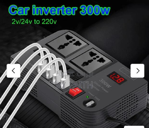 300w Car Inverter 12v 220v Modified 4 Usb Socket Adapter - main view