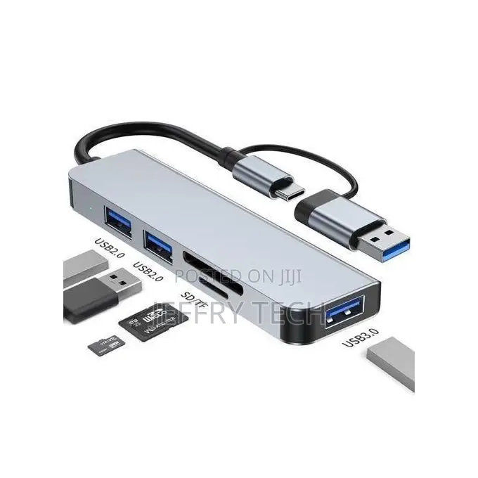Classic 5 in 2 Usb Type C Hub Port Expansion Computer Multip