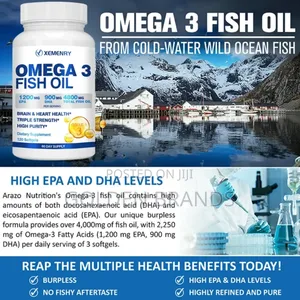 Omega 3 Fish Oil-Immunity, Joint, Eye, Skin Health 60 PCS