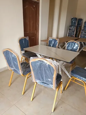 New Elegant Dining Table/Hotel Table With 6 Comfy Chairs Hf5