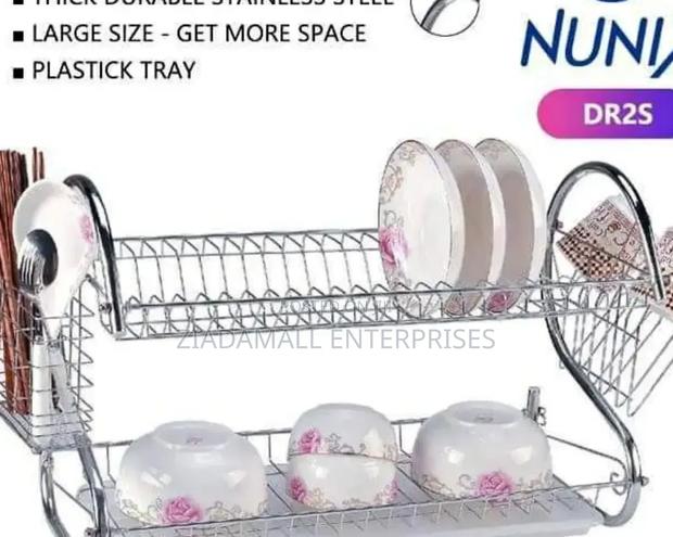 Nunix 2-Tier Dish Rack – Sleek, Sturdy Space-Saving