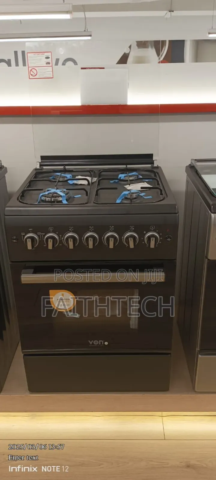 Von 58*58 Full Gas With Electric Oven and Wok Burner