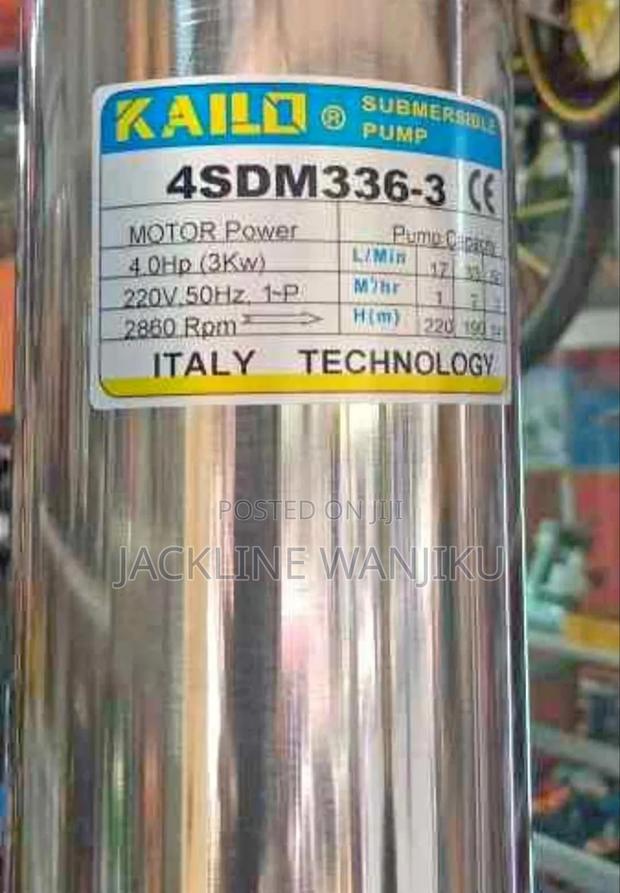 4hp Electric Kailo Submersible Water Pump 220m Head 4hp Kair