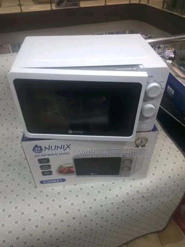 White Nunix Microwave Oven With Remote Control - main view