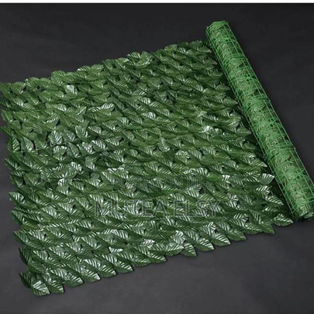 Realistic Artificial Leaf Privacy Fence - main view
