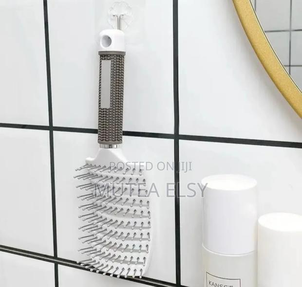 Black White Curved Vented Professional Dentangling Comb - main view