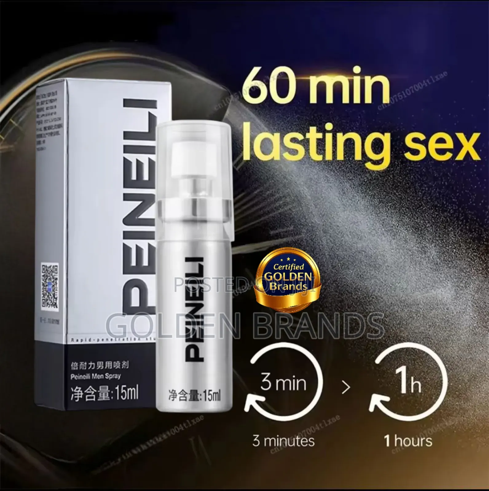 Men's Delay Spray; Enjoy 60 Minutes of Sxxual Pleasure