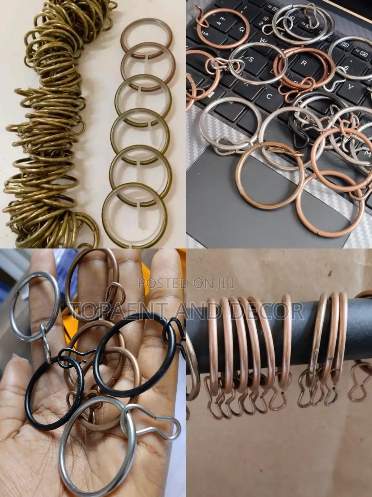 Metallic Circle Rings for Holding Curtains