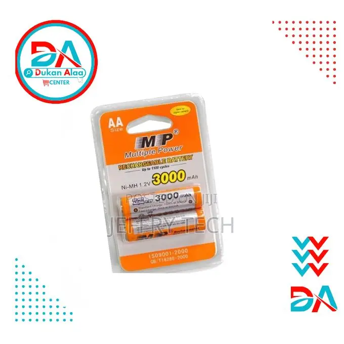 Gp Rechargeable Aa Batteries - 3000 Mah - 2 PCS