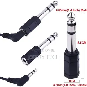 6.35mm Jack to 3.5mm Male/Female Audio Connector Adapter -