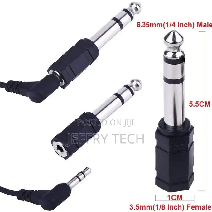 6.35mm Jack to 3.5mm Male/Female Audio Connector Adapter -