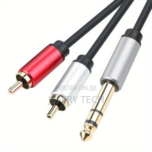 Câble Y-Splitter 2 Rca Vers 6,35 Mm