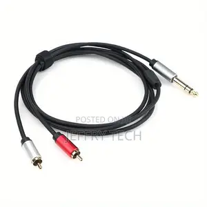 Câble Y-Splitter 2 Rca Vers 6,35 Mm