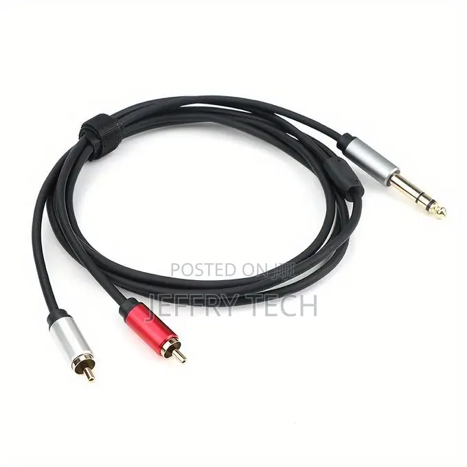 Câble Y-Splitter 2 Rca Vers 6,35 Mm