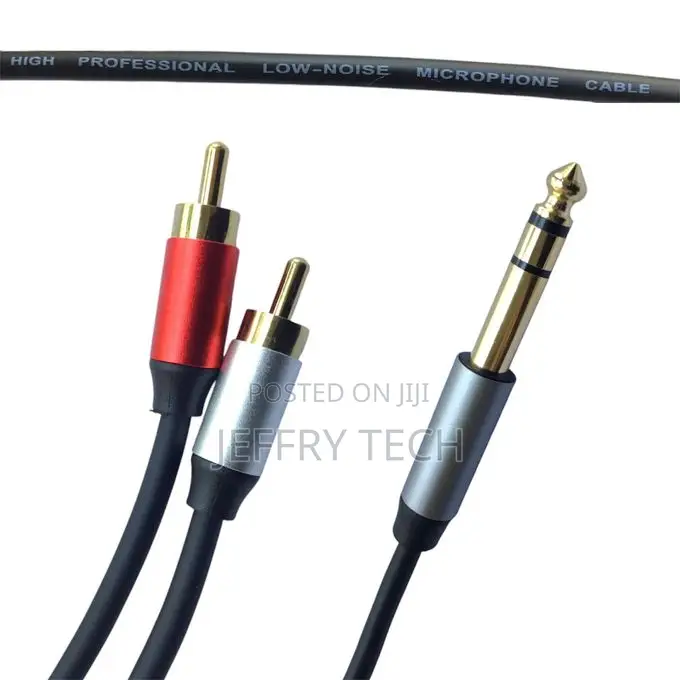 Câble Y-Splitter 2 Rca Vers 6,35 Mm