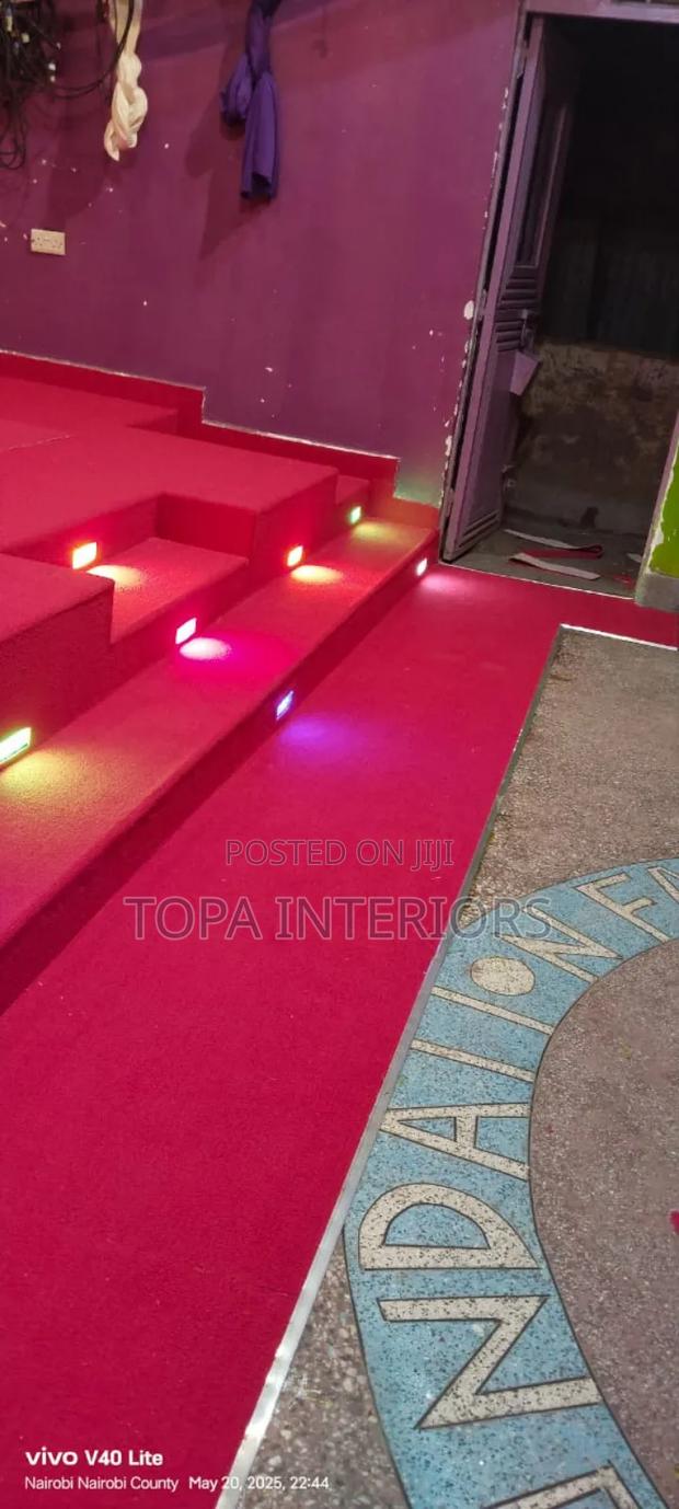 Installation of Red Carpets in Churches, Offices and Homes