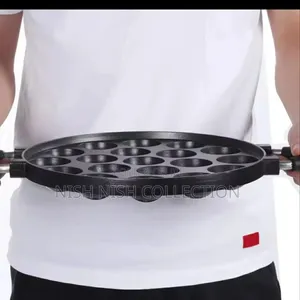 12 Holes Vitumbua Pan With Glass Lid