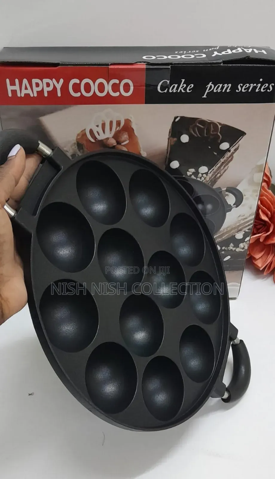 12 Holes Vitumbua Pan With Glass Lid