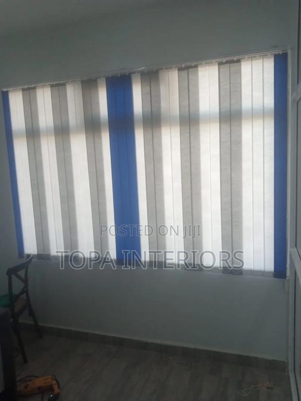 Vertical Office Curtains Installation for Light Control
