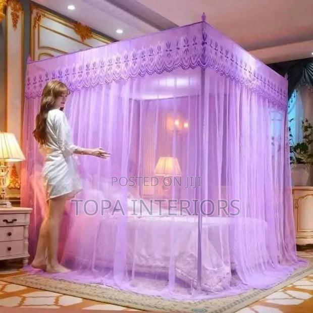 Purple Canopy Four Stand Mosquito Nets - main view