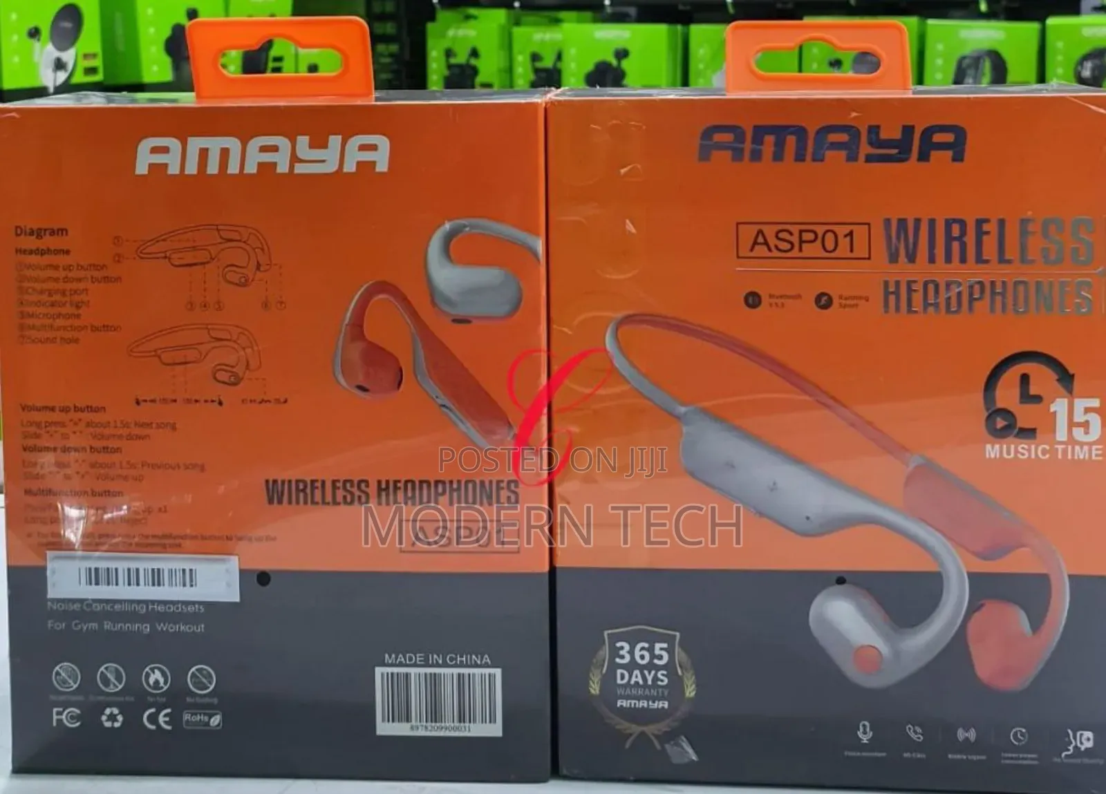 Amaya Asp01 Wireless Sport Neckband Headphones