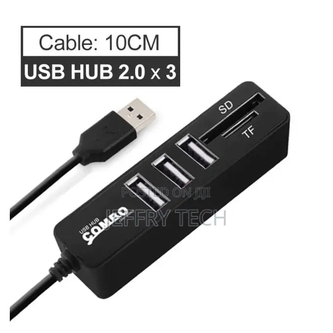 2/3 Port Usb Hub Expansion Combo Tf/Sd Card Reader
