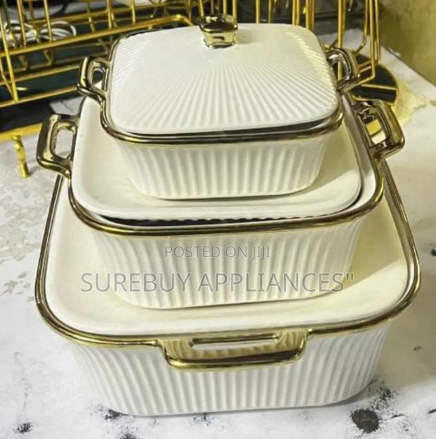 3pcs Ceramic Soup Pot Keeps Food Hot and Fresh Up to 6h