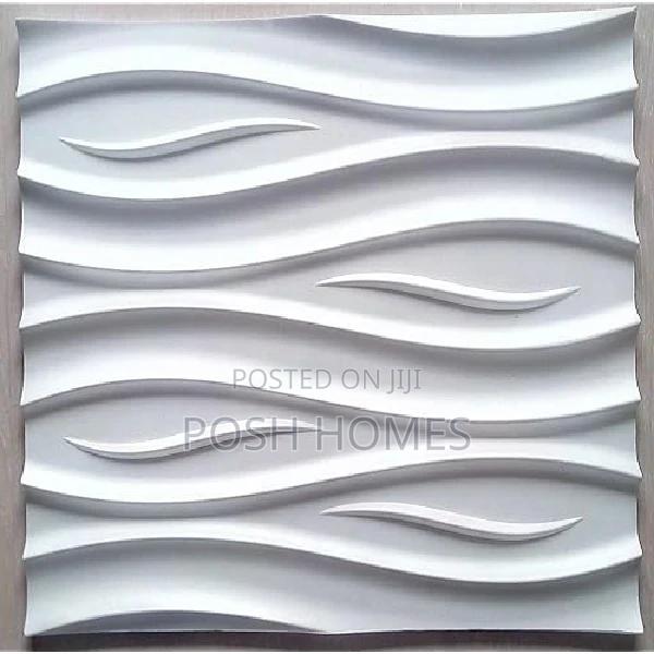 Wave 3d White Wall Panels