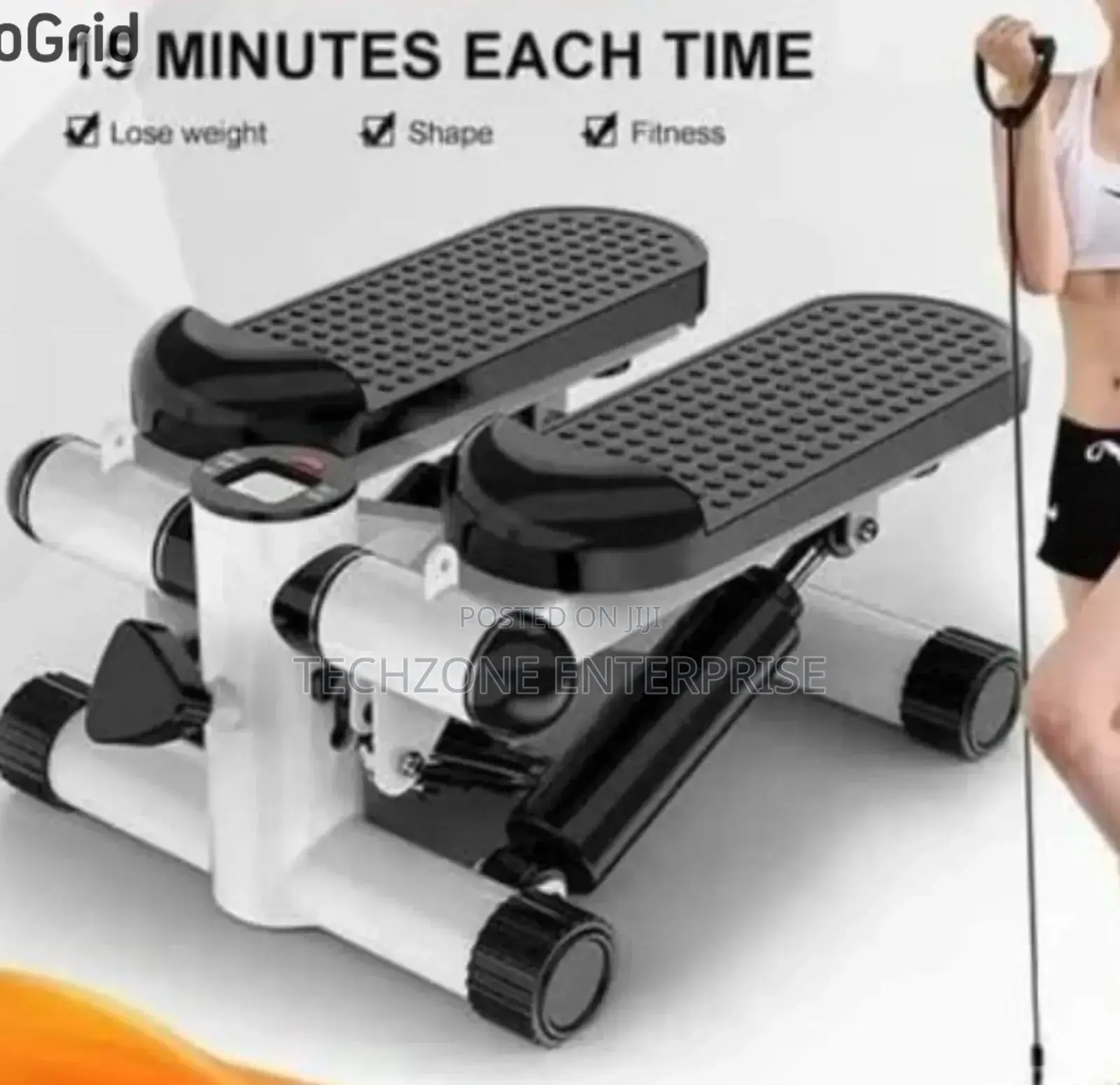 Portable Mini Stepper With Resistance Bands ;