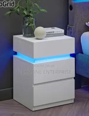 Nightstand - Modern Viasagle Nightstands With Led Lights ;