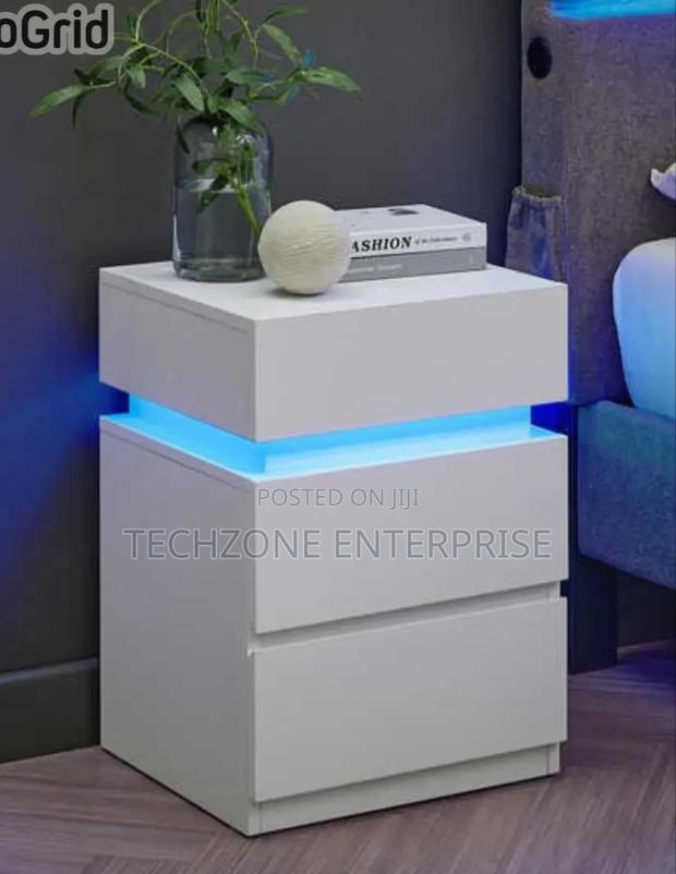 Nightstand - Modern Viasagle Nightstands With Led Lights ;