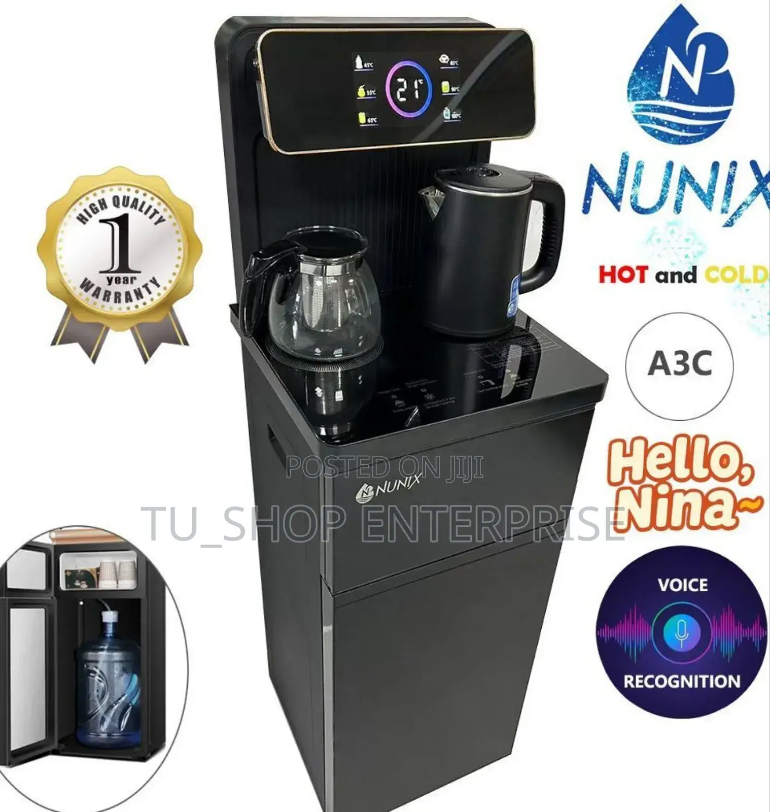 Dispenser A3c Hot and Cold Bottom With Voice Recognition