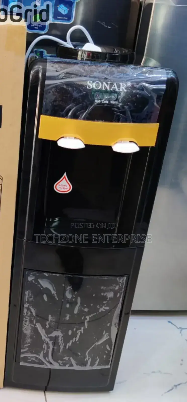 Black Sonar B5c Hot and Cold Water Free Standing Dispenser