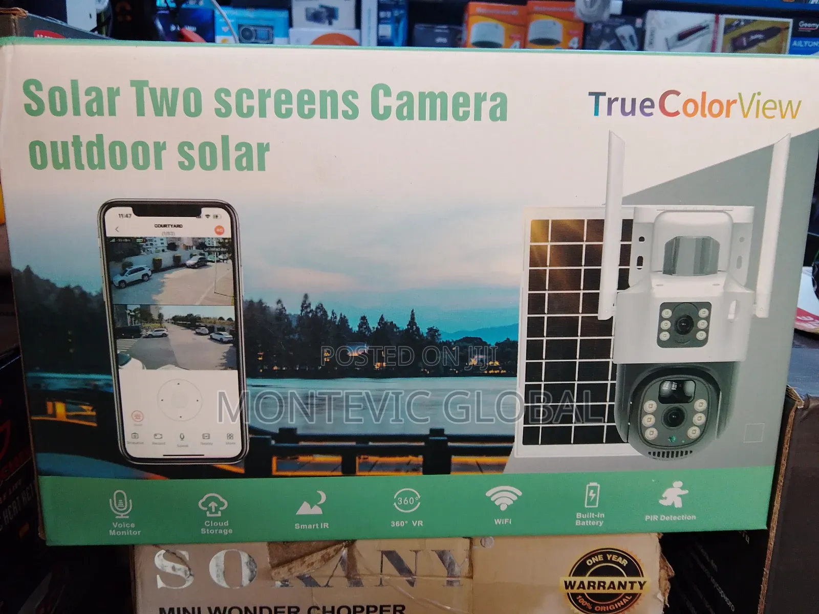 Solar CCTV Two Screens Camera
