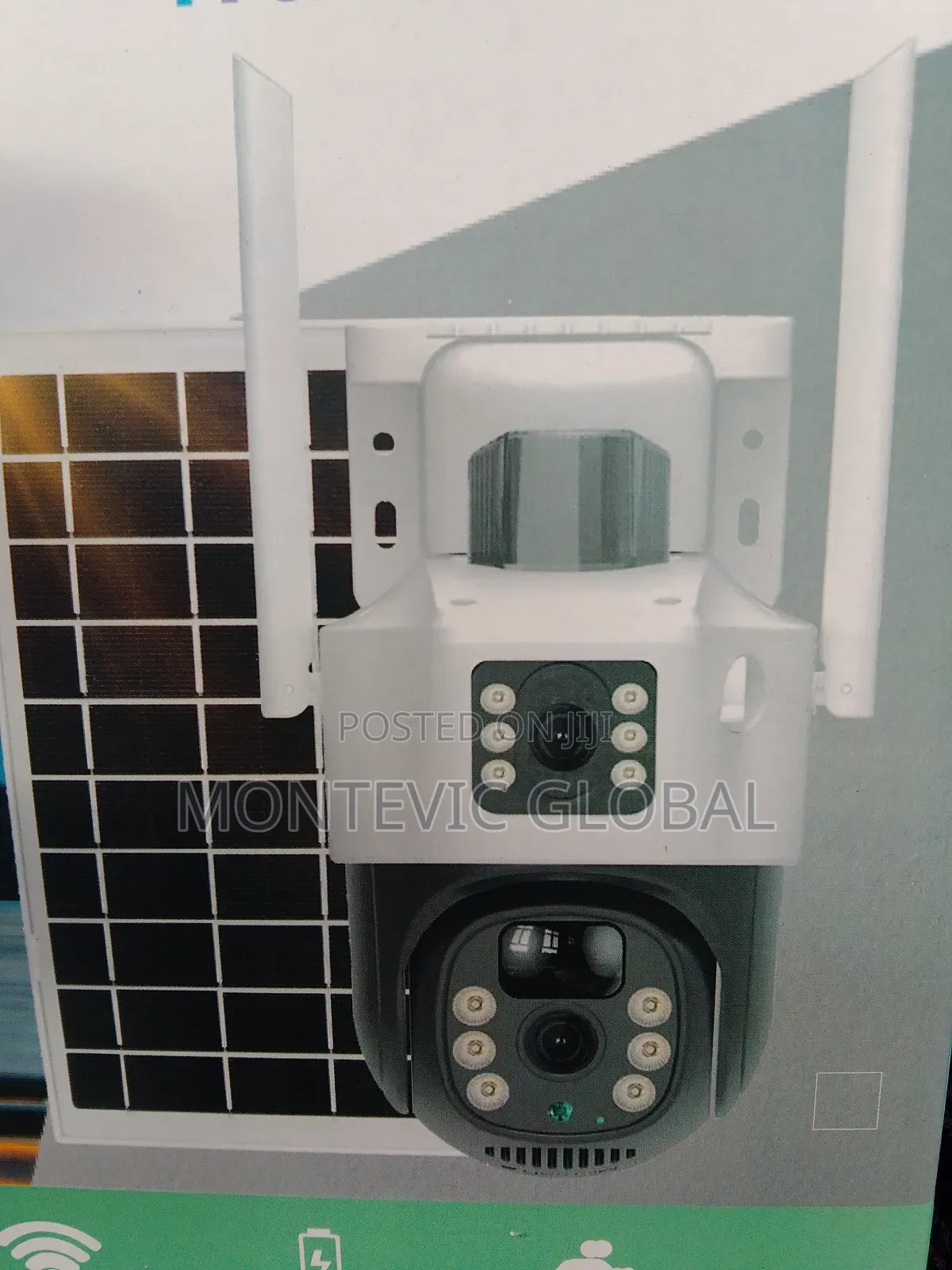 Solar CCTV Two Screens Camera