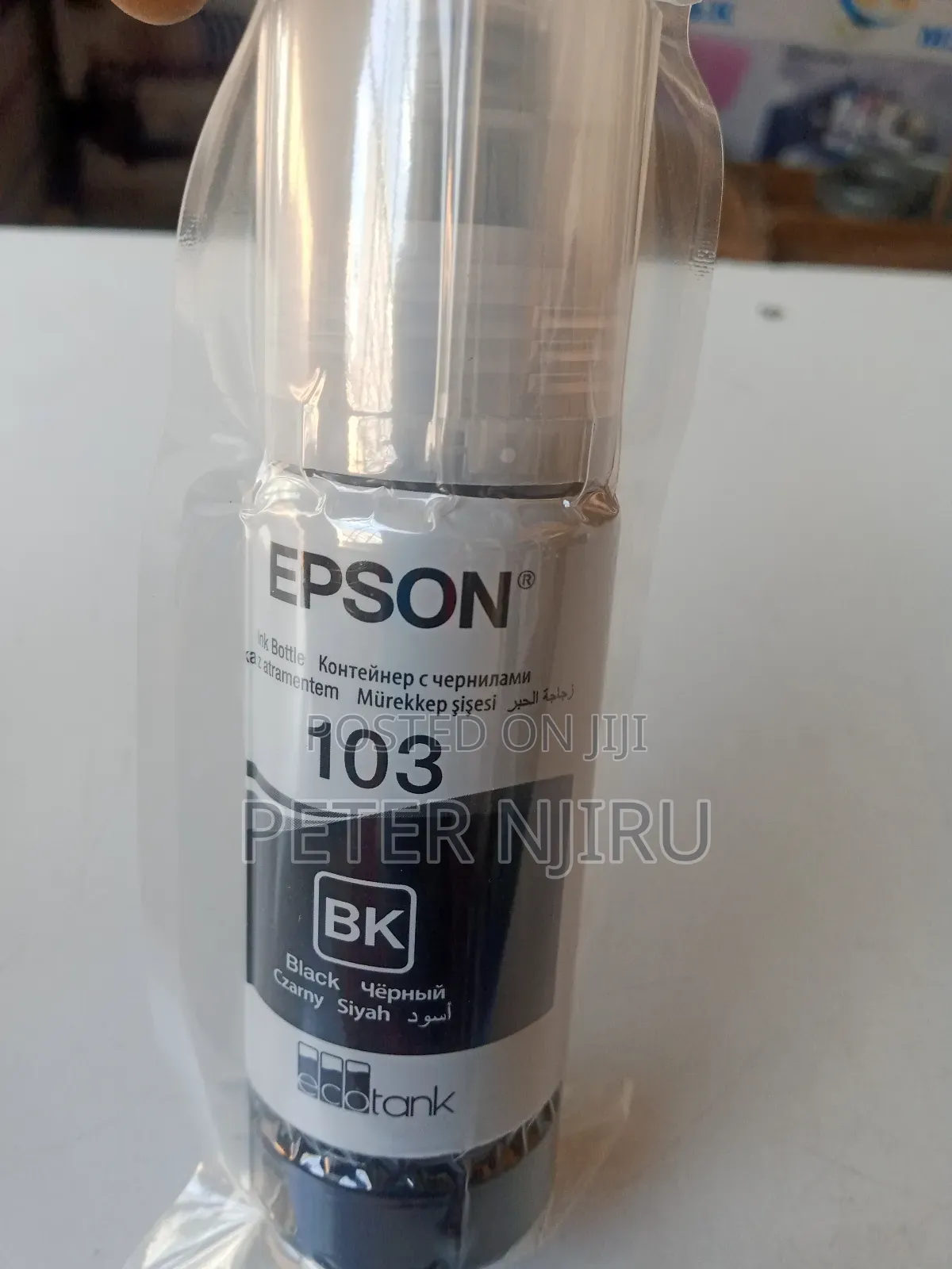 Epson 103 Inks (Tonner) Original for L3250 Black Color