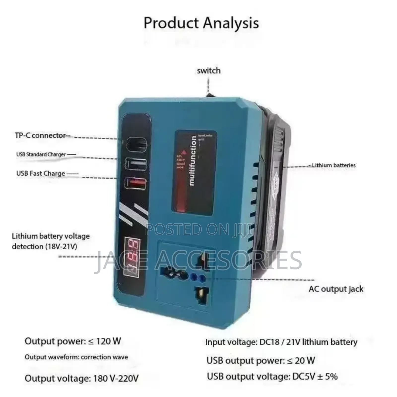 21v Lithium Battery Inverter Dc To Ac 220v