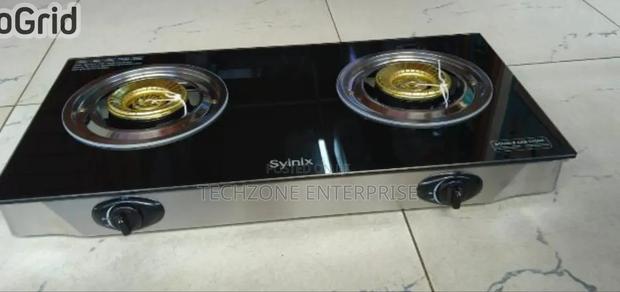 Syinix Glass Top Table Top Double Gas Burner ;