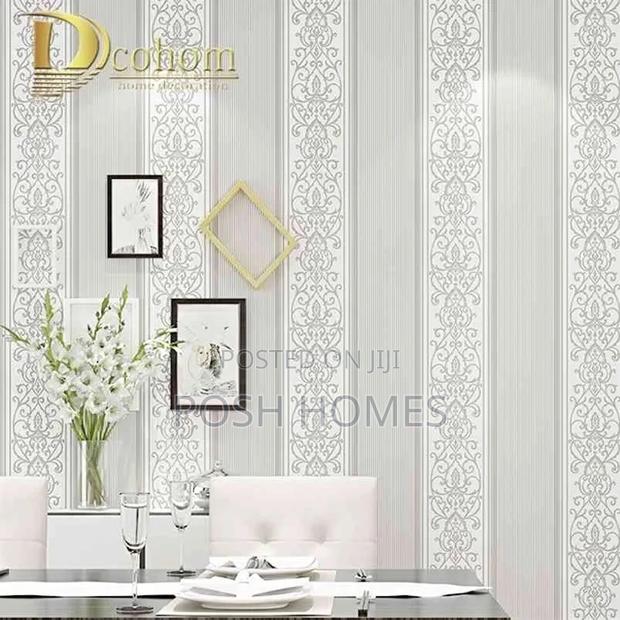 Silver Floral Decorative Wallpapers