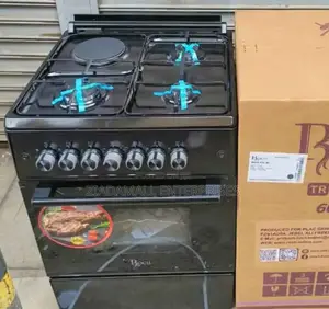 Roch 50×55 3+1 Gas Cooker – Sleek Black Design