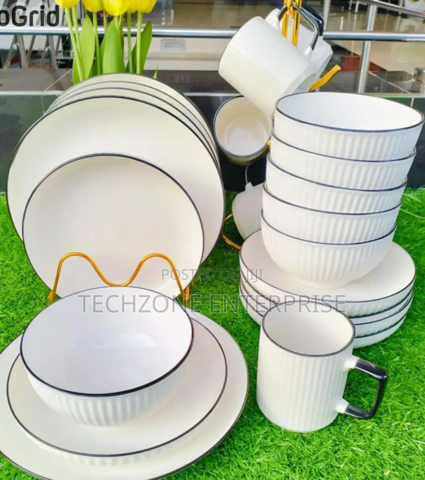 Dinner Set - *Concise 24 Pieces Japanese Dinner Set ;