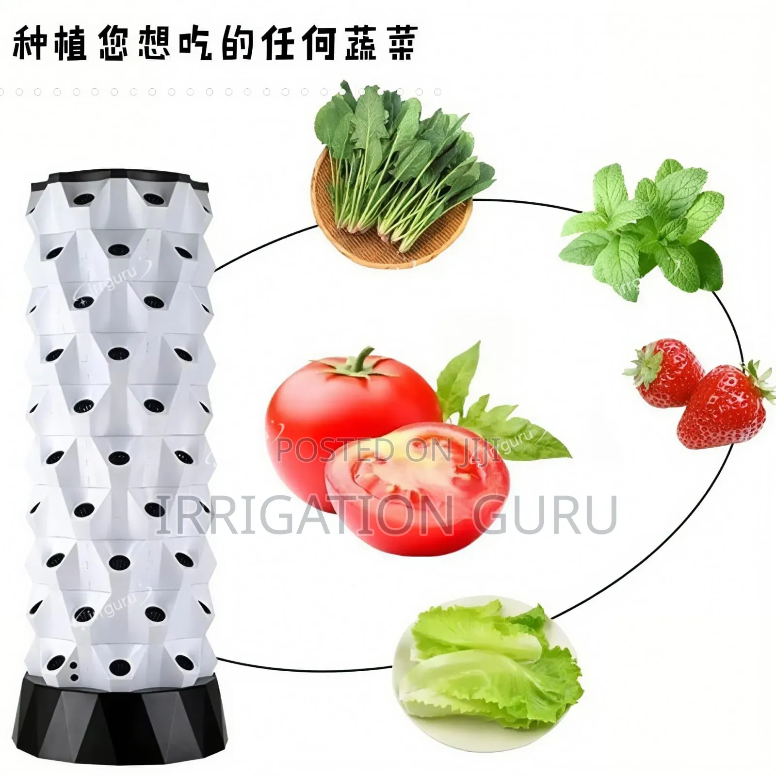 10-Tier Rotary Vertical Hydroponic Garden