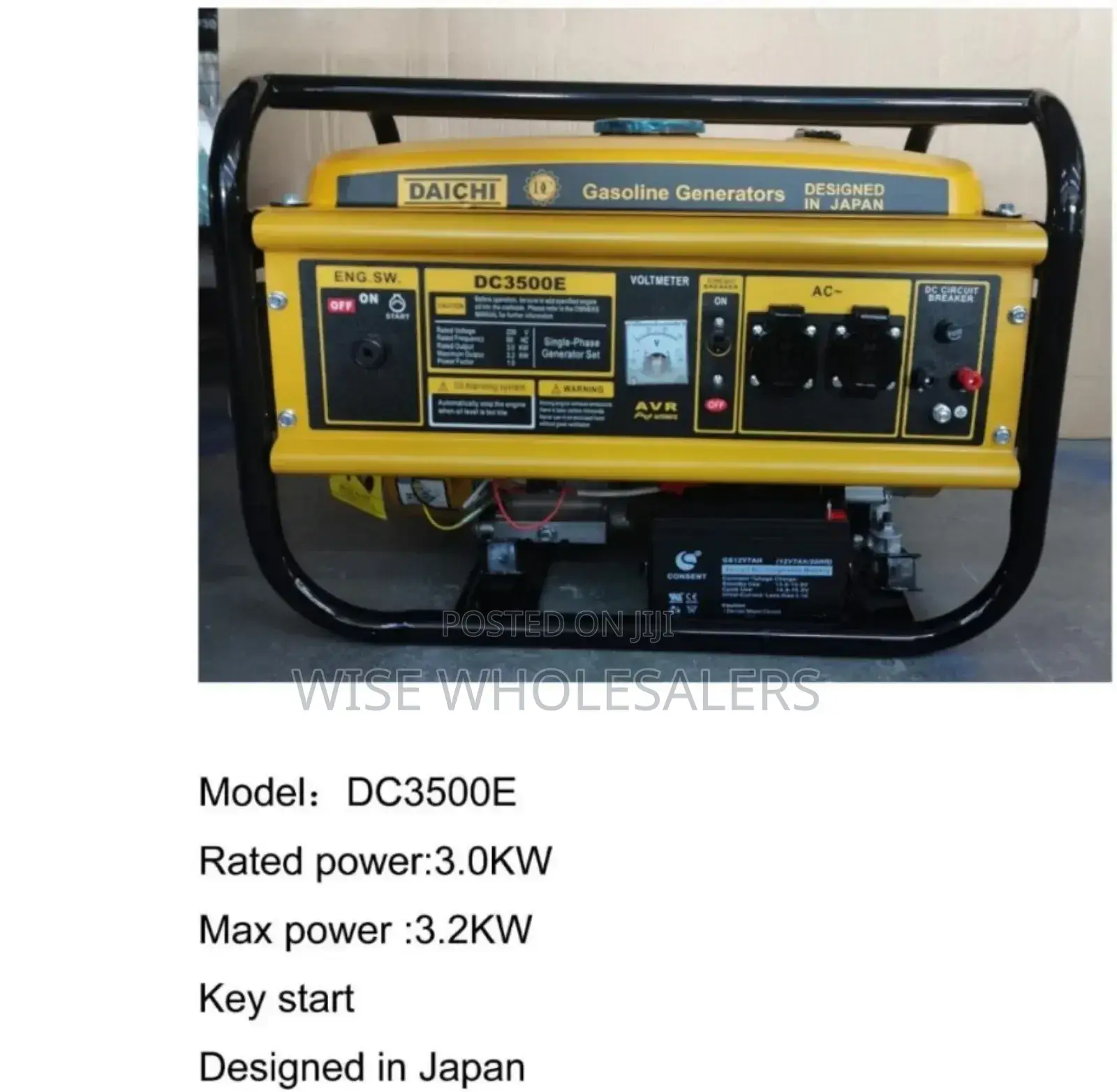 Daichi Key Start Generator Gasoline Made In Japan