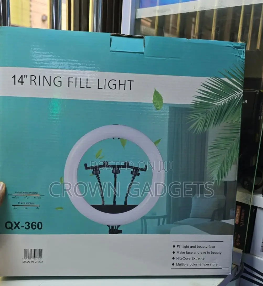 14" Led Ring Light With Tripod – Qx-360 for Makeup Vlogs